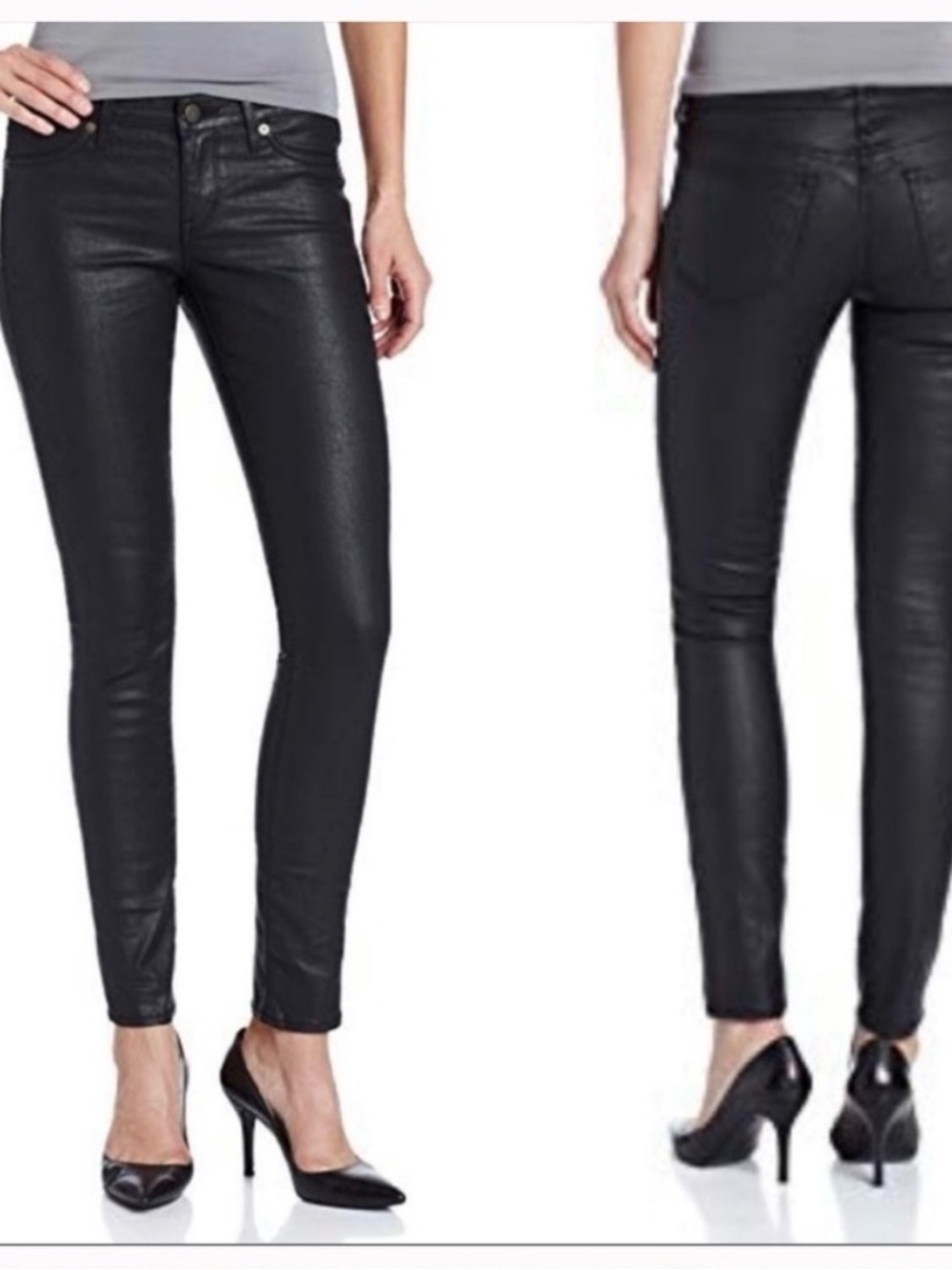 Rich & Skinny Black Coated Skinny Pants Jeans